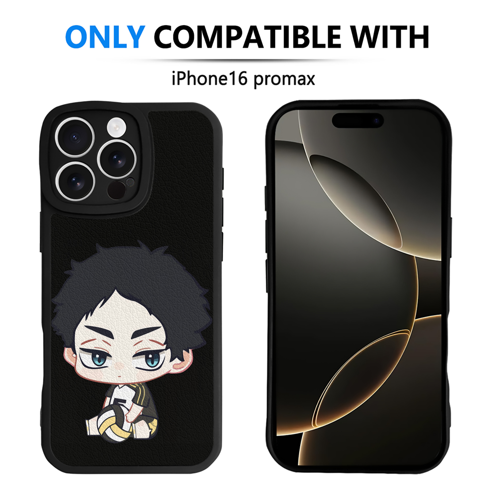 （画像用） ハイキュー!! Haikyu!! 【iPhone 16シリーズ対応】シリコンスマホケース（レザー調） 材質：シリコン
